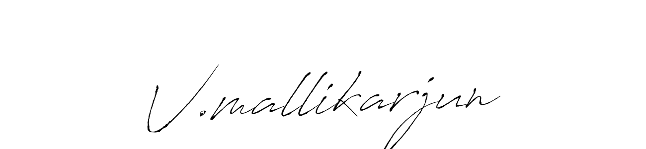 How to make V.mallikarjun signature? Antro_Vectra is a professional autograph style. Create handwritten signature for V.mallikarjun name. V.mallikarjun signature style 6 images and pictures png