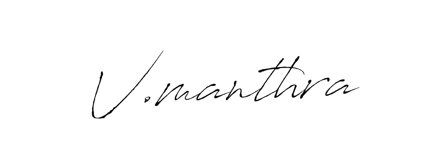 How to make V.manthra signature? Antro_Vectra is a professional autograph style. Create handwritten signature for V.manthra name. V.manthra signature style 6 images and pictures png