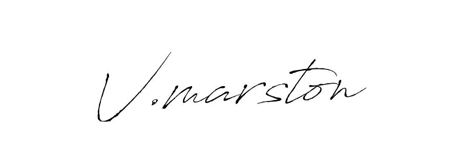 The best way (Antro_Vectra) to make a short signature is to pick only two or three words in your name. The name V.marston include a total of six letters. For converting this name. V.marston signature style 6 images and pictures png