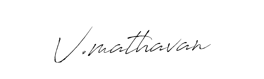 Design your own signature with our free online signature maker. With this signature software, you can create a handwritten (Antro_Vectra) signature for name V.mathavan. V.mathavan signature style 6 images and pictures png