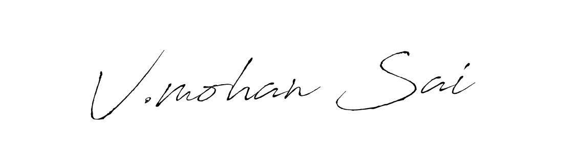 if you are searching for the best signature style for your name V.mohan Sai. so please give up your signature search. here we have designed multiple signature styles  using Antro_Vectra. V.mohan Sai signature style 6 images and pictures png