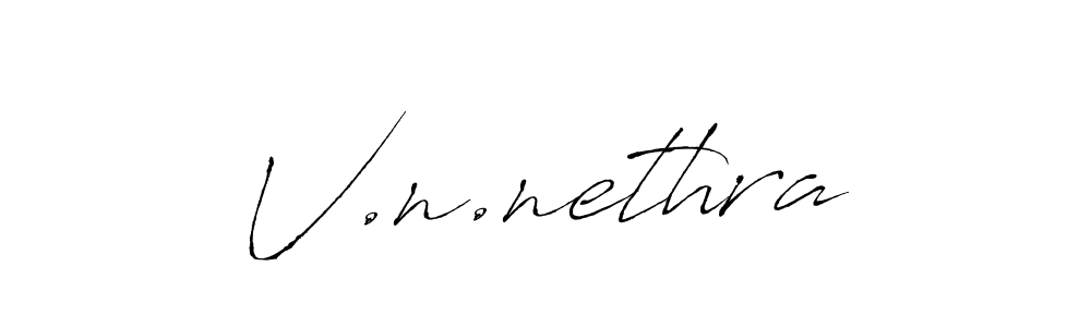 Make a beautiful signature design for name V.n.nethra. With this signature (Antro_Vectra) style, you can create a handwritten signature for free. V.n.nethra signature style 6 images and pictures png