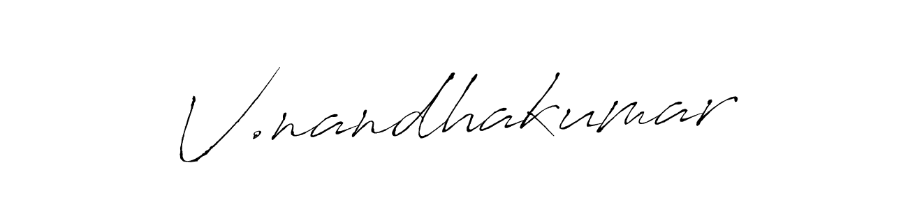 Design your own signature with our free online signature maker. With this signature software, you can create a handwritten (Antro_Vectra) signature for name V.nandhakumar. V.nandhakumar signature style 6 images and pictures png