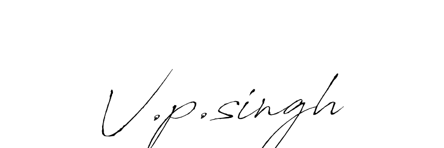 Make a beautiful signature design for name V.p.singh. With this signature (Antro_Vectra) style, you can create a handwritten signature for free. V.p.singh signature style 6 images and pictures png