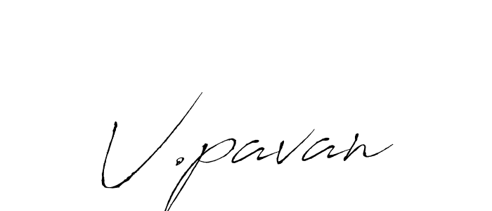 Make a beautiful signature design for name V.pavan. With this signature (Antro_Vectra) style, you can create a handwritten signature for free. V.pavan signature style 6 images and pictures png