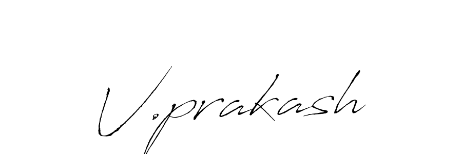 V.prakash stylish signature style. Best Handwritten Sign (Antro_Vectra) for my name. Handwritten Signature Collection Ideas for my name V.prakash. V.prakash signature style 6 images and pictures png