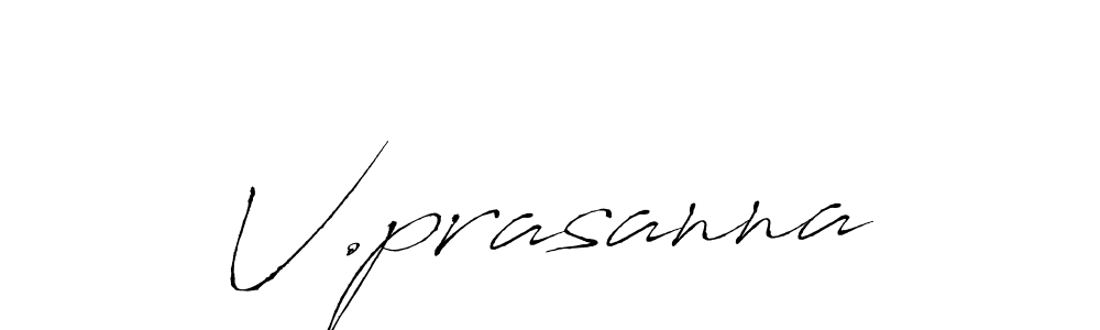 How to make V.prasanna name signature. Use Antro_Vectra style for creating short signs online. This is the latest handwritten sign. V.prasanna signature style 6 images and pictures png