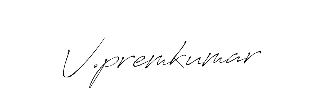 How to make V.premkumar name signature. Use Antro_Vectra style for creating short signs online. This is the latest handwritten sign. V.premkumar signature style 6 images and pictures png