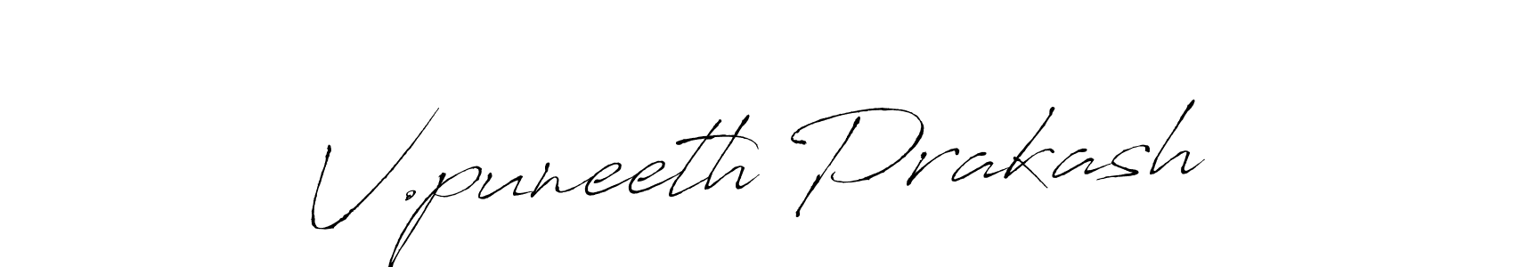 Use a signature maker to create a handwritten signature online. With this signature software, you can design (Antro_Vectra) your own signature for name V.puneeth Prakash. V.puneeth Prakash signature style 6 images and pictures png