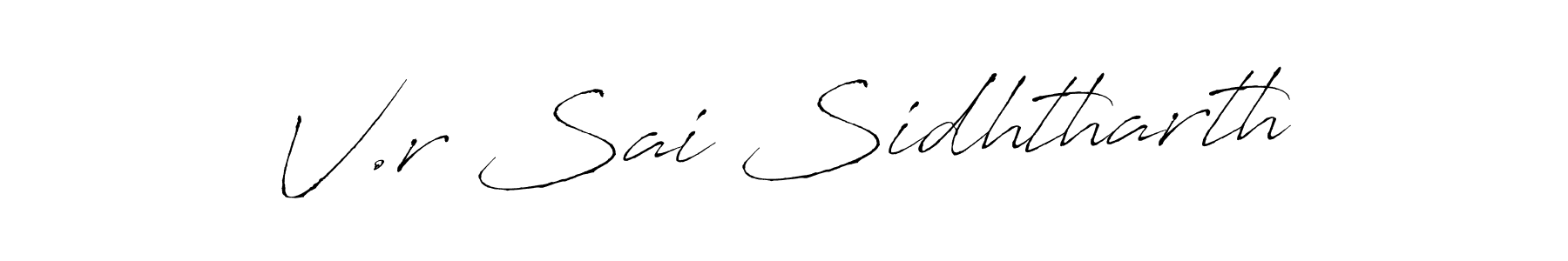 Create a beautiful signature design for name V.r Sai Sidhtharth. With this signature (Antro_Vectra) fonts, you can make a handwritten signature for free. V.r Sai Sidhtharth signature style 6 images and pictures png