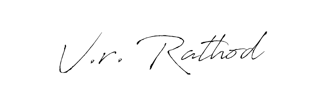 Antro_Vectra is a professional signature style that is perfect for those who want to add a touch of class to their signature. It is also a great choice for those who want to make their signature more unique. Get V.r. Rathod name to fancy signature for free. V.r. Rathod signature style 6 images and pictures png