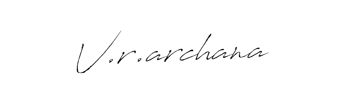 Design your own signature with our free online signature maker. With this signature software, you can create a handwritten (Antro_Vectra) signature for name V.r.archana. V.r.archana signature style 6 images and pictures png