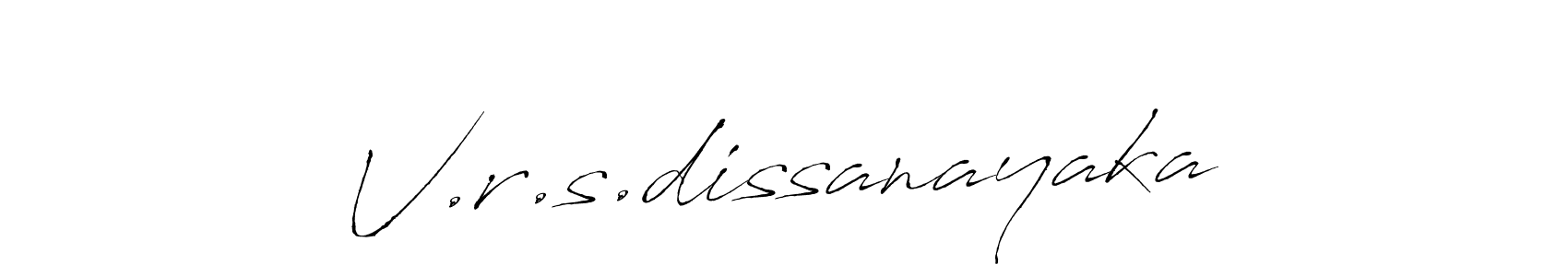 Make a beautiful signature design for name V.r.s.dissanayaka. With this signature (Antro_Vectra) style, you can create a handwritten signature for free. V.r.s.dissanayaka signature style 6 images and pictures png