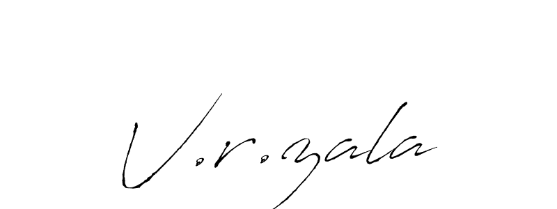 if you are searching for the best signature style for your name V.r.zala. so please give up your signature search. here we have designed multiple signature styles  using Antro_Vectra. V.r.zala signature style 6 images and pictures png