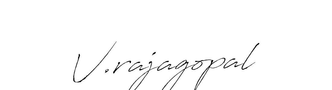 How to make V.rajagopal name signature. Use Antro_Vectra style for creating short signs online. This is the latest handwritten sign. V.rajagopal signature style 6 images and pictures png