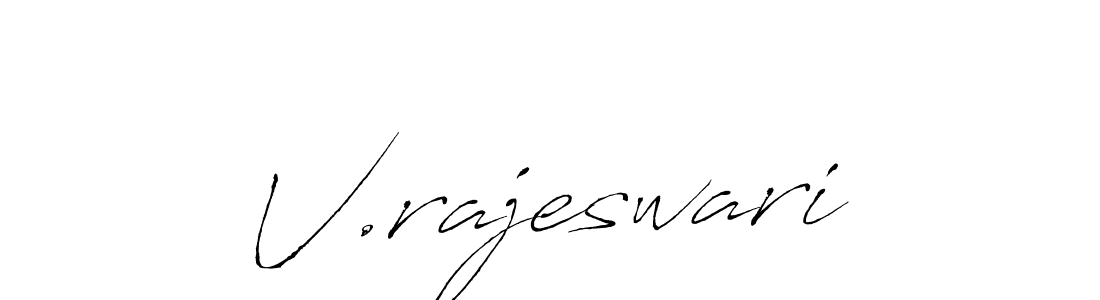 Antro_Vectra is a professional signature style that is perfect for those who want to add a touch of class to their signature. It is also a great choice for those who want to make their signature more unique. Get V.rajeswari name to fancy signature for free. V.rajeswari signature style 6 images and pictures png