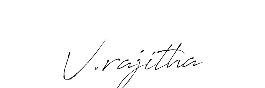 V.rajitha stylish signature style. Best Handwritten Sign (Antro_Vectra) for my name. Handwritten Signature Collection Ideas for my name V.rajitha. V.rajitha signature style 6 images and pictures png