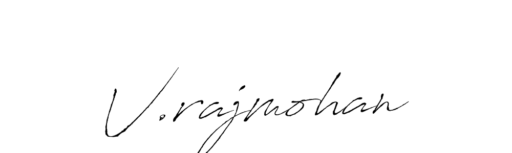 Design your own signature with our free online signature maker. With this signature software, you can create a handwritten (Antro_Vectra) signature for name V.rajmohan. V.rajmohan signature style 6 images and pictures png