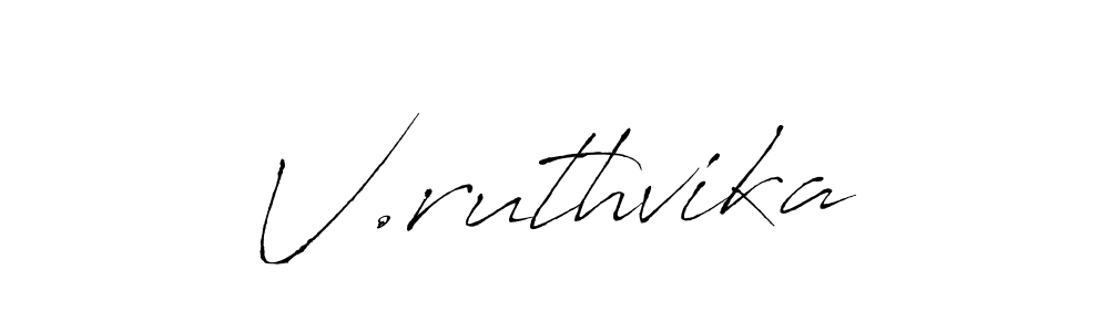 Create a beautiful signature design for name V.ruthvika. With this signature (Antro_Vectra) fonts, you can make a handwritten signature for free. V.ruthvika signature style 6 images and pictures png