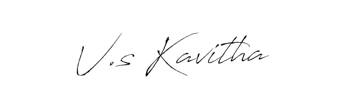 How to make V.s Kavitha signature? Antro_Vectra is a professional autograph style. Create handwritten signature for V.s Kavitha name. V.s Kavitha signature style 6 images and pictures png