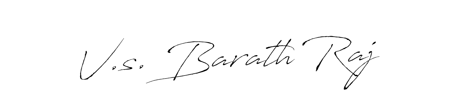 V.s. Barath Raj stylish signature style. Best Handwritten Sign (Antro_Vectra) for my name. Handwritten Signature Collection Ideas for my name V.s. Barath Raj. V.s. Barath Raj signature style 6 images and pictures png