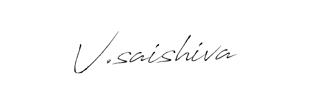 Make a beautiful signature design for name V.saishiva. With this signature (Antro_Vectra) style, you can create a handwritten signature for free. V.saishiva signature style 6 images and pictures png