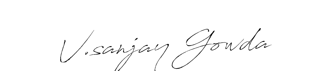 if you are searching for the best signature style for your name V.sanjay Gowda. so please give up your signature search. here we have designed multiple signature styles  using Antro_Vectra. V.sanjay Gowda signature style 6 images and pictures png