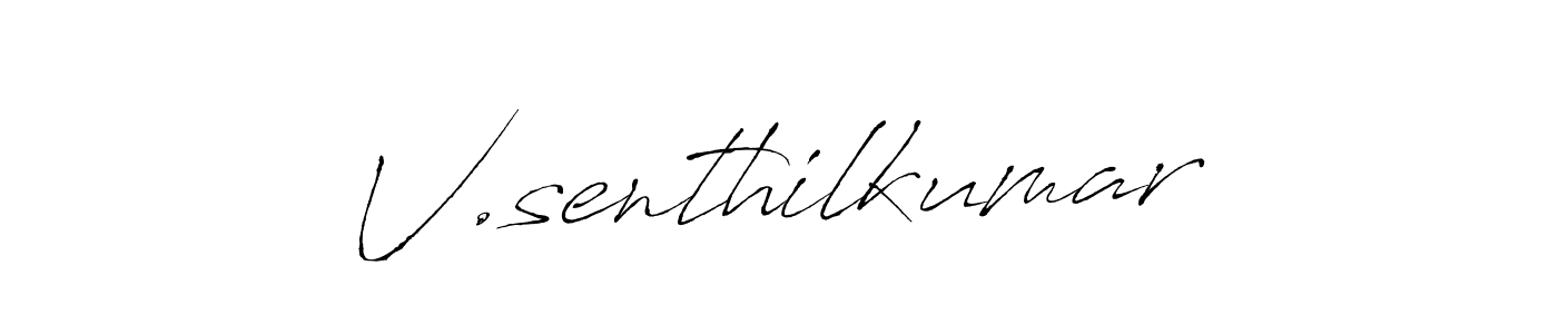 V.senthilkumar stylish signature style. Best Handwritten Sign (Antro_Vectra) for my name. Handwritten Signature Collection Ideas for my name V.senthilkumar. V.senthilkumar signature style 6 images and pictures png