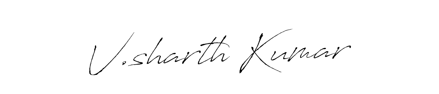 Also we have V.sharth Kumar name is the best signature style. Create professional handwritten signature collection using Antro_Vectra autograph style. V.sharth Kumar signature style 6 images and pictures png