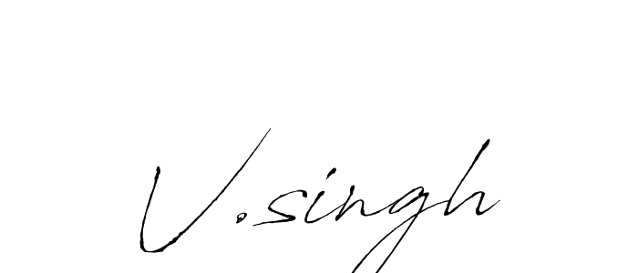 Use a signature maker to create a handwritten signature online. With this signature software, you can design (Antro_Vectra) your own signature for name V.singh. V.singh signature style 6 images and pictures png
