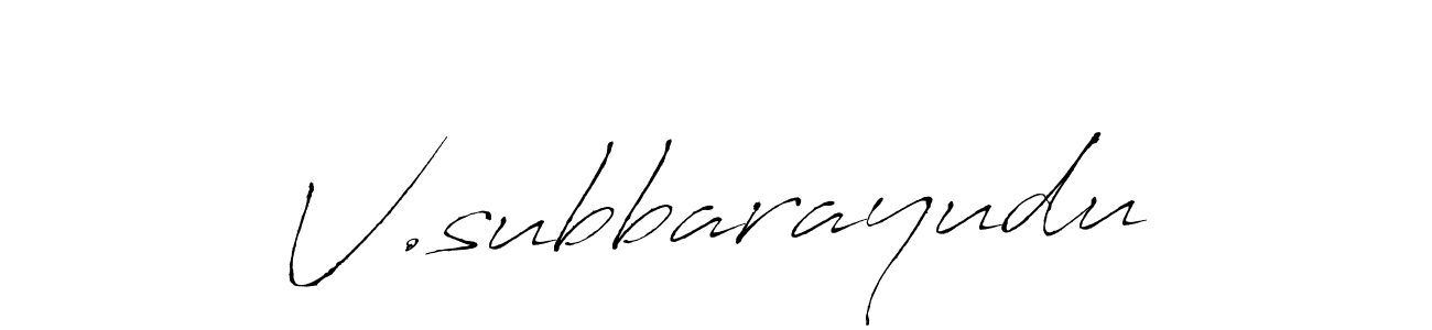 Create a beautiful signature design for name V.subbarayudu. With this signature (Antro_Vectra) fonts, you can make a handwritten signature for free. V.subbarayudu signature style 6 images and pictures png