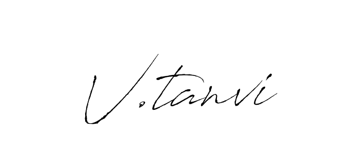 Use a signature maker to create a handwritten signature online. With this signature software, you can design (Antro_Vectra) your own signature for name V.tanvi. V.tanvi signature style 6 images and pictures png