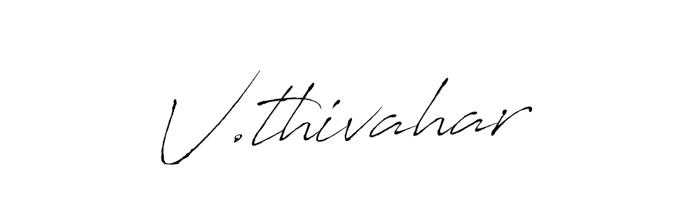 Antro_Vectra is a professional signature style that is perfect for those who want to add a touch of class to their signature. It is also a great choice for those who want to make their signature more unique. Get V.thivahar name to fancy signature for free. V.thivahar signature style 6 images and pictures png