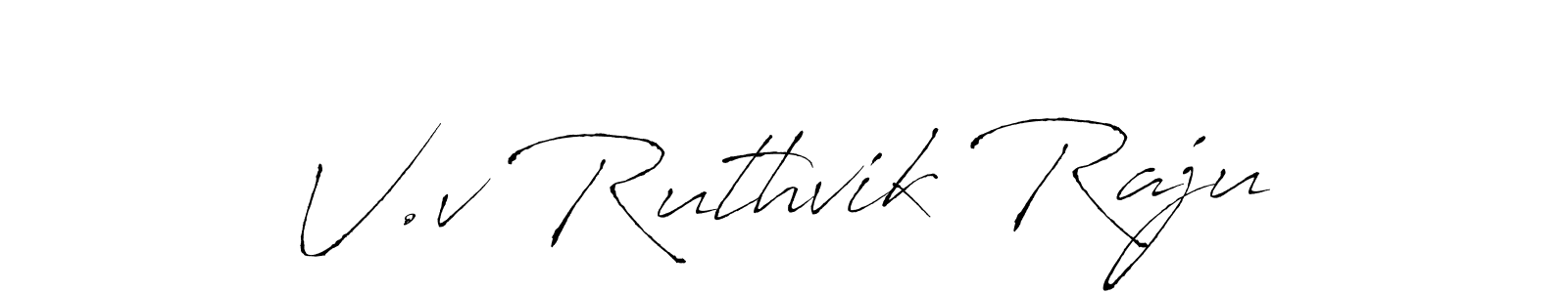 It looks lik you need a new signature style for name V.v Ruthvik Raju. Design unique handwritten (Antro_Vectra) signature with our free signature maker in just a few clicks. V.v Ruthvik Raju signature style 6 images and pictures png