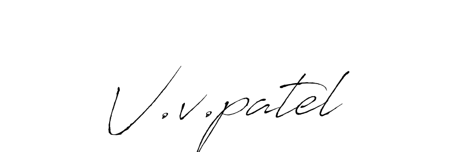 How to make V.v.patel signature? Antro_Vectra is a professional autograph style. Create handwritten signature for V.v.patel name. V.v.patel signature style 6 images and pictures png