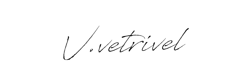 How to make V.vetrivel signature? Antro_Vectra is a professional autograph style. Create handwritten signature for V.vetrivel name. V.vetrivel signature style 6 images and pictures png