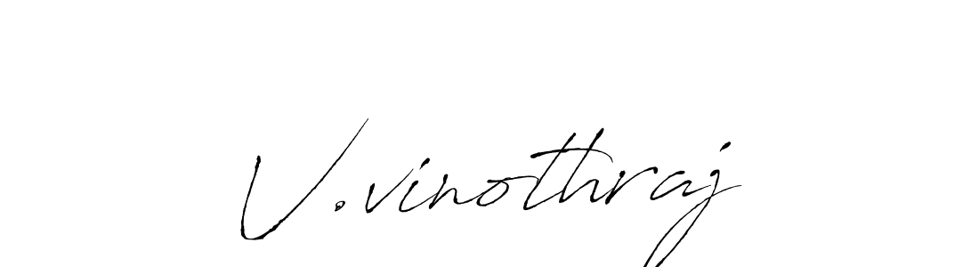 Also we have V.vinothraj name is the best signature style. Create professional handwritten signature collection using Antro_Vectra autograph style. V.vinothraj signature style 6 images and pictures png
