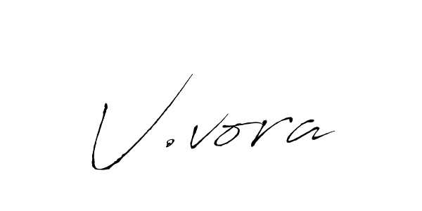 Make a beautiful signature design for name V.vora. With this signature (Antro_Vectra) style, you can create a handwritten signature for free. V.vora signature style 6 images and pictures png