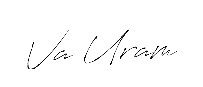 Design your own signature with our free online signature maker. With this signature software, you can create a handwritten (Antro_Vectra) signature for name Va Uram. Va Uram signature style 6 images and pictures png