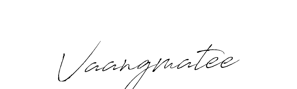 Design your own signature with our free online signature maker. With this signature software, you can create a handwritten (Antro_Vectra) signature for name Vaangmatee. Vaangmatee signature style 6 images and pictures png