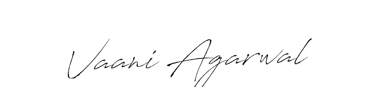 Make a beautiful signature design for name Vaani Agarwal. With this signature (Antro_Vectra) style, you can create a handwritten signature for free. Vaani Agarwal signature style 6 images and pictures png