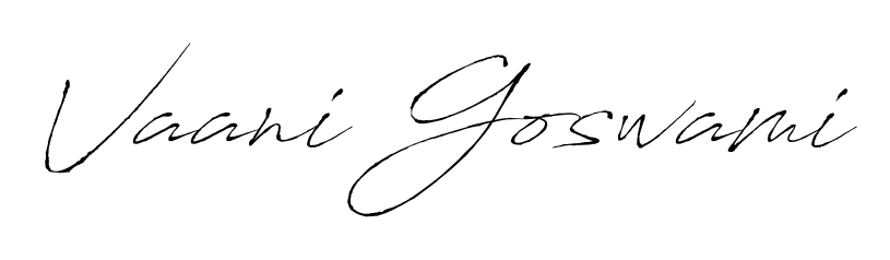 The Antro_Vectra font gives name Vaani Goswami a signature that looks effortless yet distinguished. Download high-res PNG instantly. Vaani Goswami signature style 6 images and pictures png
