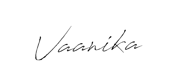 Use a signature maker to create a handwritten signature online. With this signature software, you can design (Antro_Vectra) your own signature for name Vaanika. Vaanika signature style 6 images and pictures png