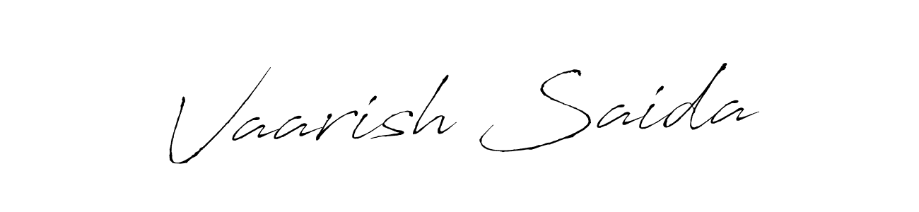 Design your own signature with our free online signature maker. With this signature software, you can create a handwritten (Antro_Vectra) signature for name Vaarish Saida. Vaarish Saida signature style 6 images and pictures png