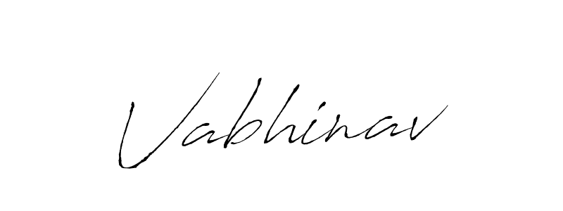 Make a beautiful signature design for name Vabhinav. With this signature (Antro_Vectra) style, you can create a handwritten signature for free. Vabhinav signature style 6 images and pictures png