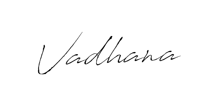 Design your own signature with our free online signature maker. With this signature software, you can create a handwritten (Antro_Vectra) signature for name Vadhana. Vadhana signature style 6 images and pictures png