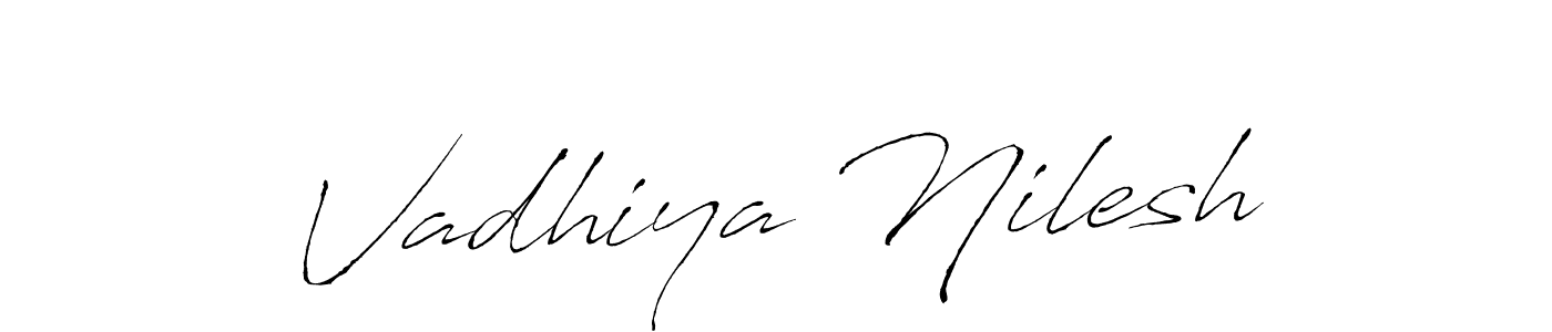 Also You can easily find your signature by using the search form. We will create Vadhiya Nilesh name handwritten signature images for you free of cost using Antro_Vectra sign style. Vadhiya Nilesh signature style 6 images and pictures png