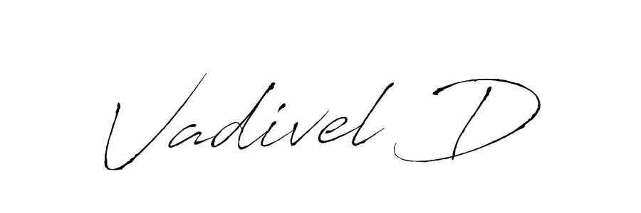 Design your own signature with our free online signature maker. With this signature software, you can create a handwritten (Antro_Vectra) signature for name Vadivel D. Vadivel D signature style 6 images and pictures png