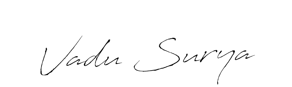 Once you've used our free online signature maker to create your best signature Antro_Vectra style, it's time to enjoy all of the benefits that Vadu Surya name signing documents. Vadu Surya signature style 6 images and pictures png