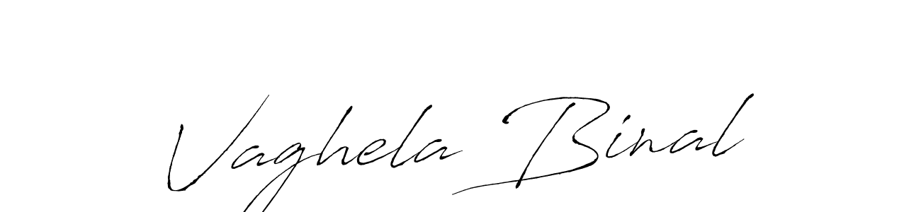 Use a signature maker to create a handwritten signature online. With this signature software, you can design (Antro_Vectra) your own signature for name Vaghela Binal. Vaghela Binal signature style 6 images and pictures png